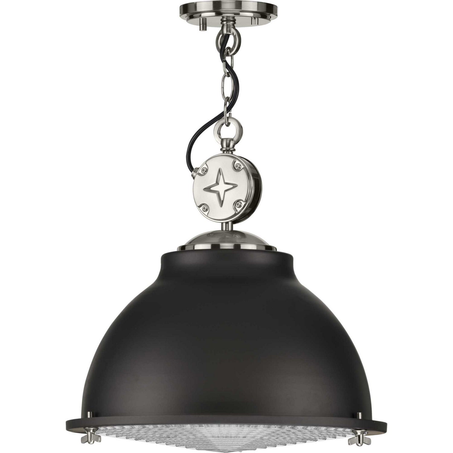 Progress Lighting - P500212-143 - One Light Pendant - Medal - Graphite