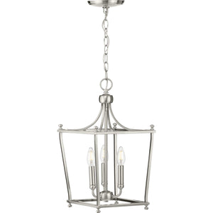 Progress Lighting - P500213-009 - Three Light Foyer Pendant - Parkhurst - Brushed Nickel