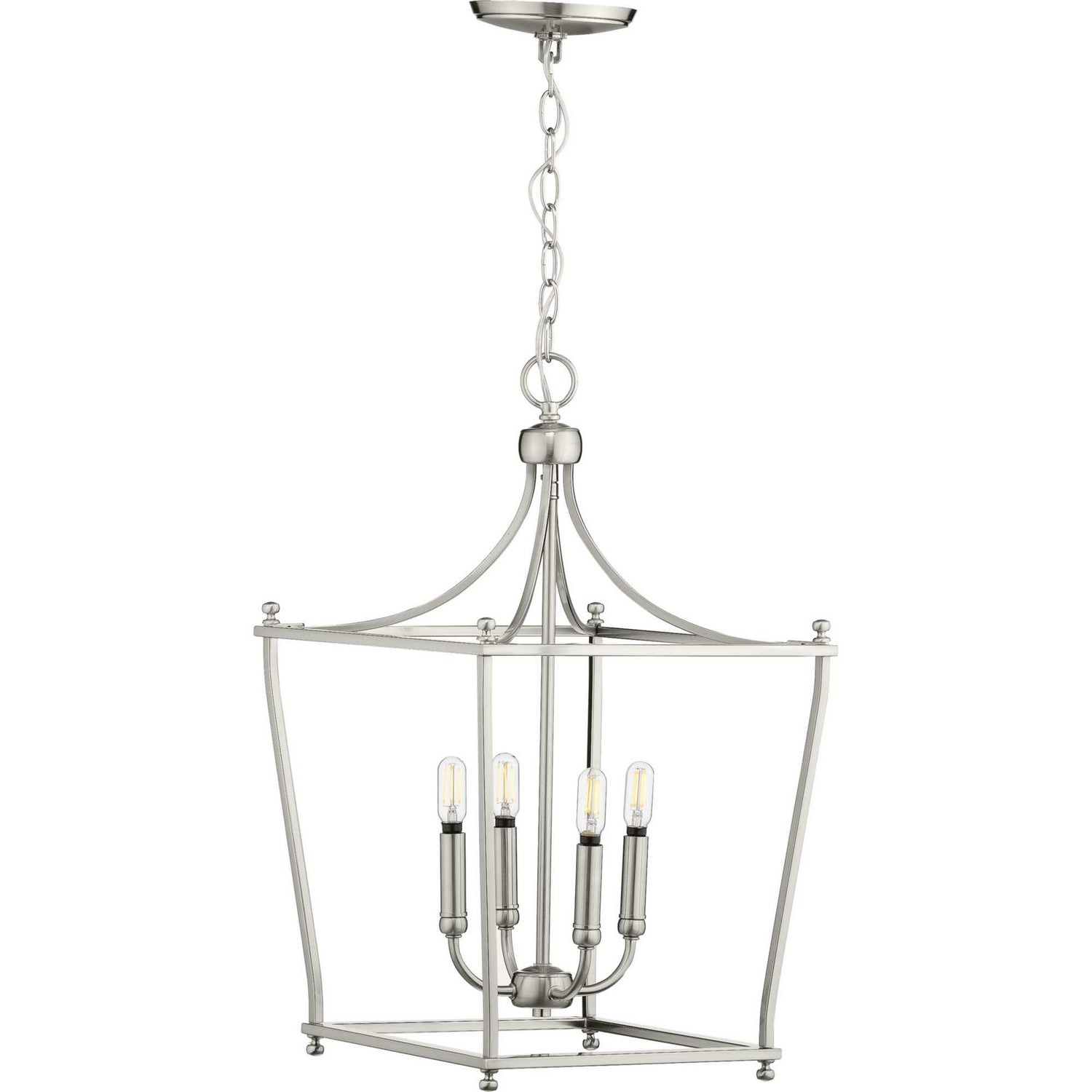 Progress Lighting - P500214-009 - Four Light Foyer Pendant - Parkhurst - Brushed Nickel