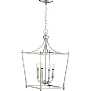 Progress Lighting - P500214-009 - Four Light Foyer Pendant - Parkhurst - Brushed Nickel