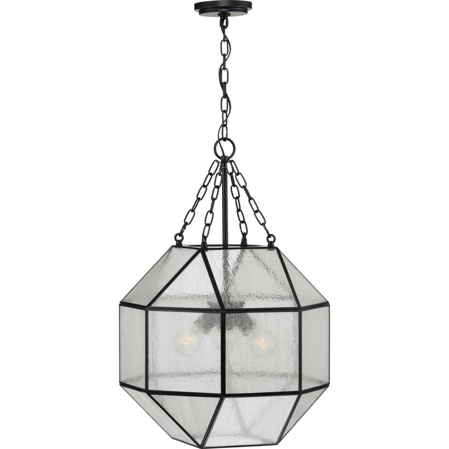 Progress Lighting - P500222-031 - Three Light Pendant - Mauldin - Matte Black