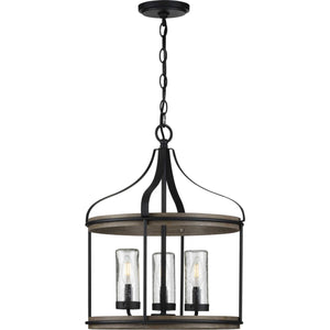 Progress Lighting - P500235-031 - Three Light Outdoor Pendant - Brenham - Black