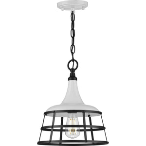 Progress Lighting - P500236-030 - One Light Pendant - Bastille - White