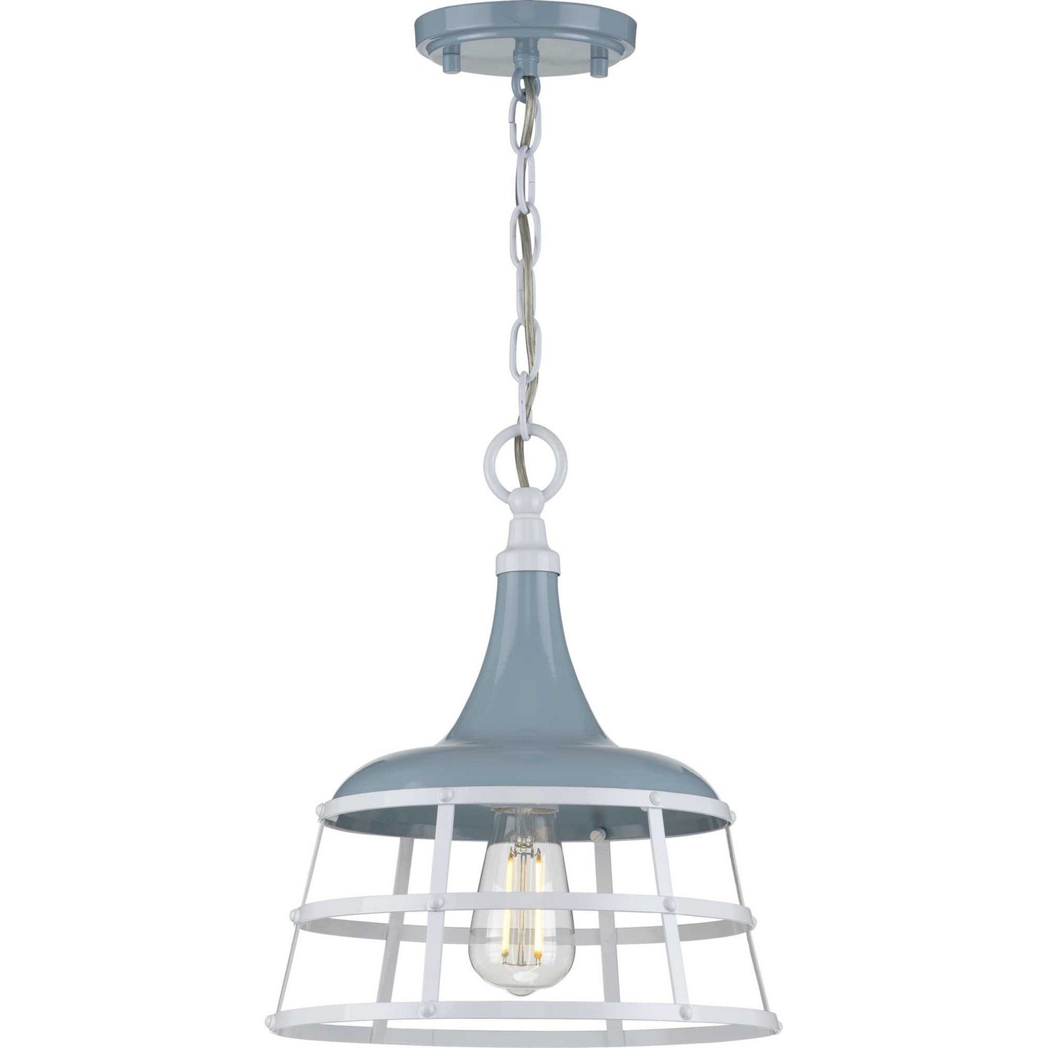 Progress Lighting - P500236-164 - One Light Pendant - Bastille - Coastal Blue