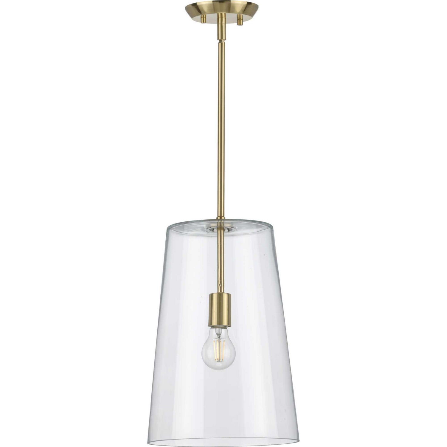 Progress Lighting - P500242-012 - One Light Pendant - Clarion - Satin Brass