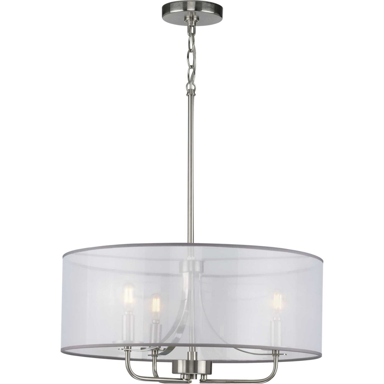 Progress Lighting - P500243-009 - Three Light Pendant - Riley - Brushed Nickel