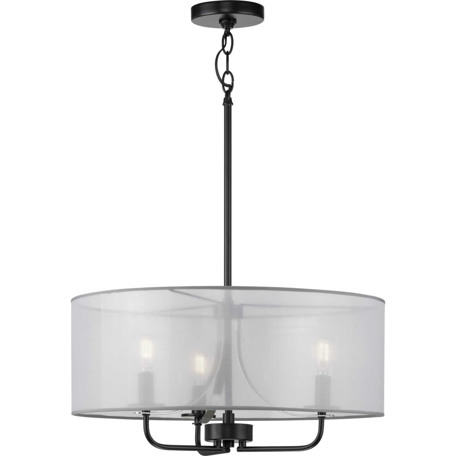 Progress Lighting - P500243-031 - Three Light Pendant - Riley - Black