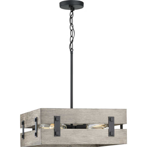 Progress Lighting - P500277-031 - Four Light Pendant - Hemsworth - Black