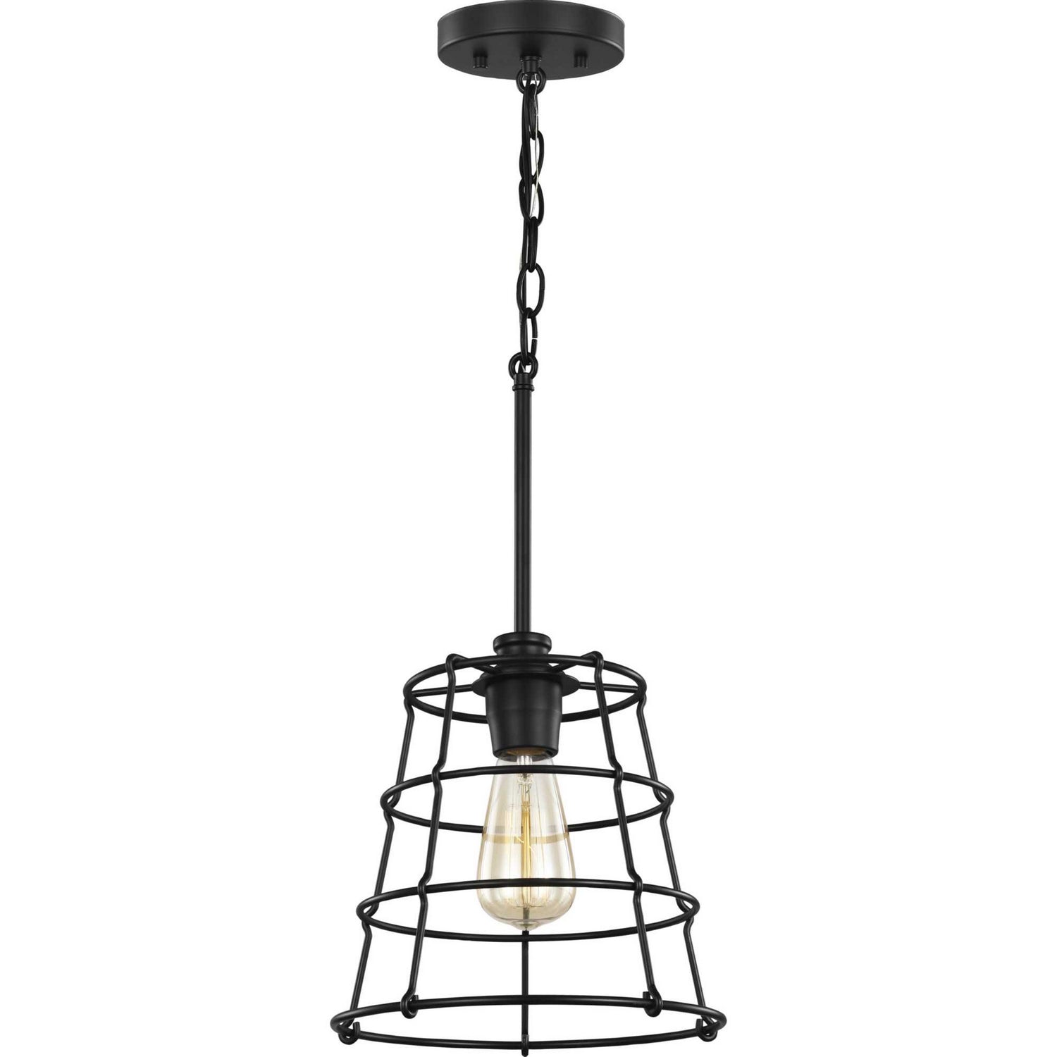 Progress Lighting - P500281-031 - One Light Mini Pendant - Chambers - Black