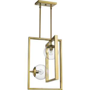 Progress Lighting - P500284-109 - Two Light Pendant - Atwell - Brushed Bronze