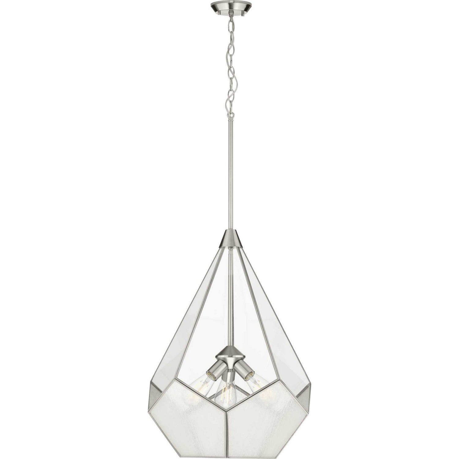 Progress Lighting - P5322-09 - Three Light Pendant - Cinq - Brushed Nickel