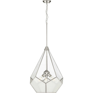 Progress Lighting - P5322-09 - Three Light Pendant - Cinq - Brushed Nickel