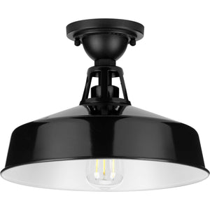 Progress Lighting - P550070-031 - One Light Semi Flush Mount - Cedar Springs - Black