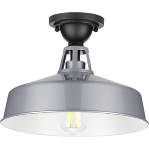 Progress Lighting - P550070-082 - One Light Semi Flush Mount - Cedar Springs - Metallic Gray