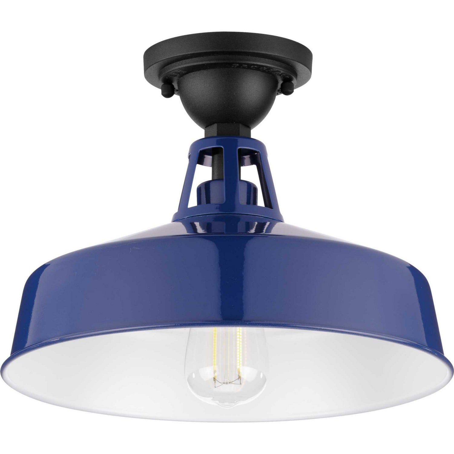 Progress Lighting - P550070-091 - One Light Semi Flush Mount - Cedar Springs - Navy