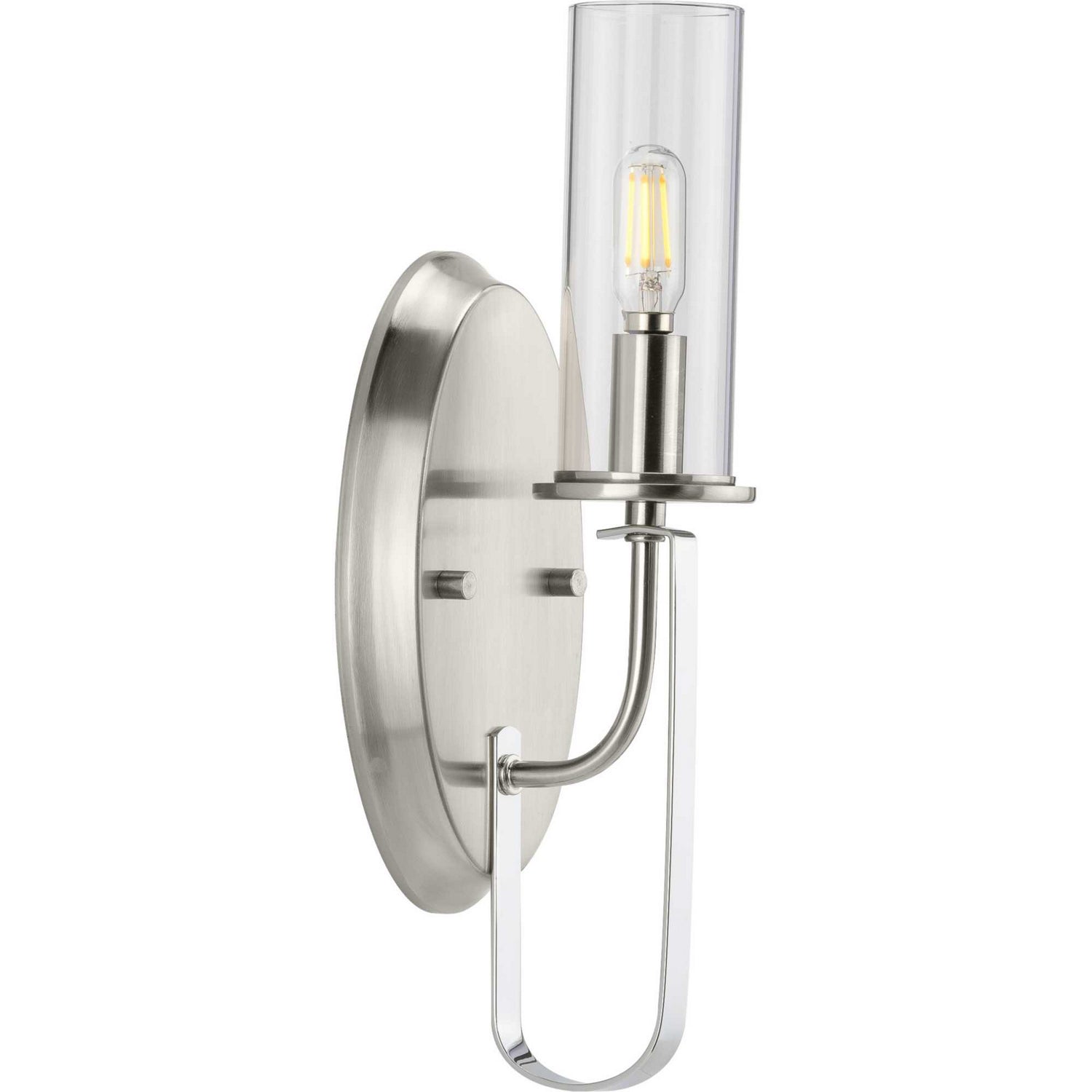 Progress Lighting - P710082-009 - One Light Wall Bracket - Riley - Brushed Nickel