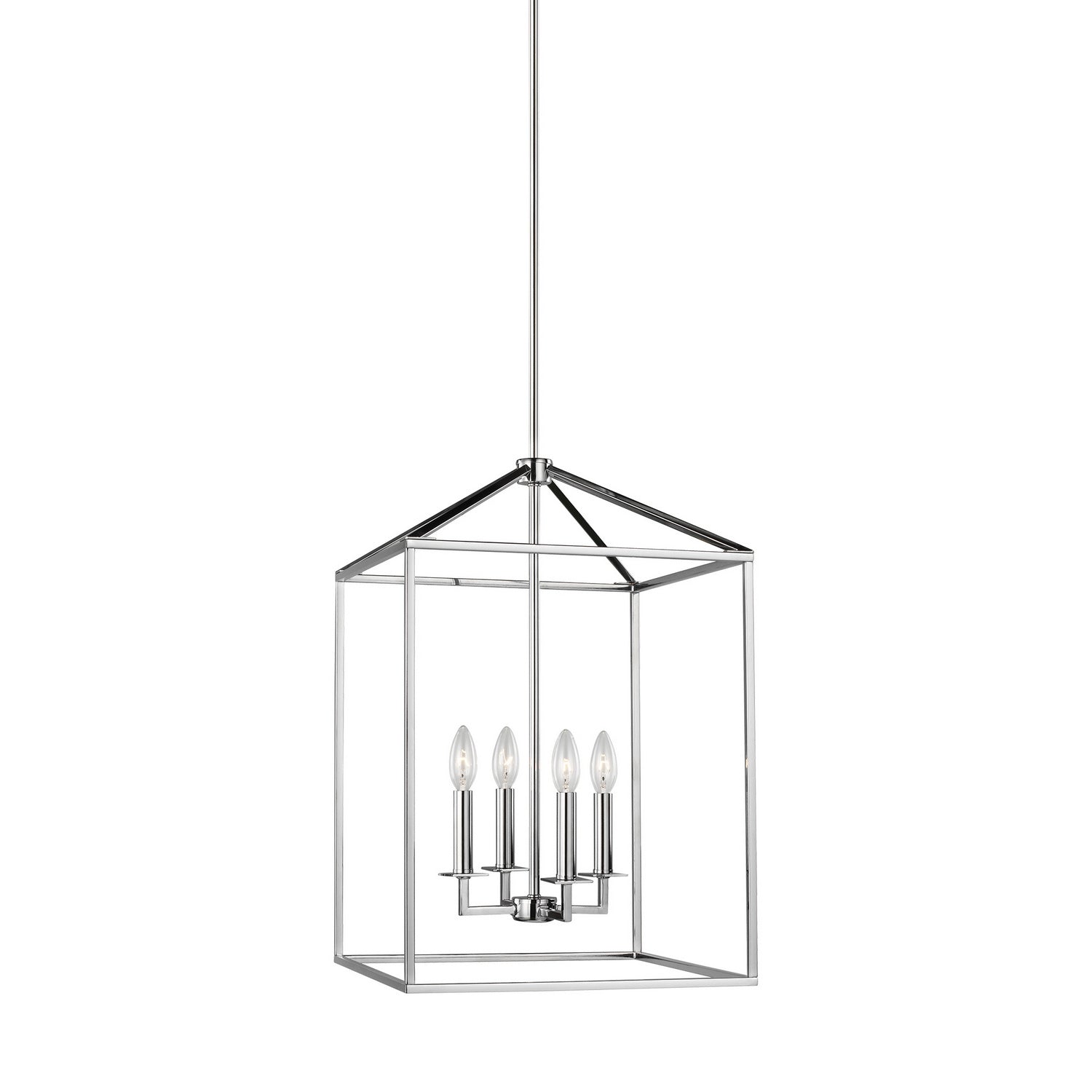 Generation Lighting. - 5115004-05 - Four Light Hall / Foyer Pendant - Perryton - Chrome