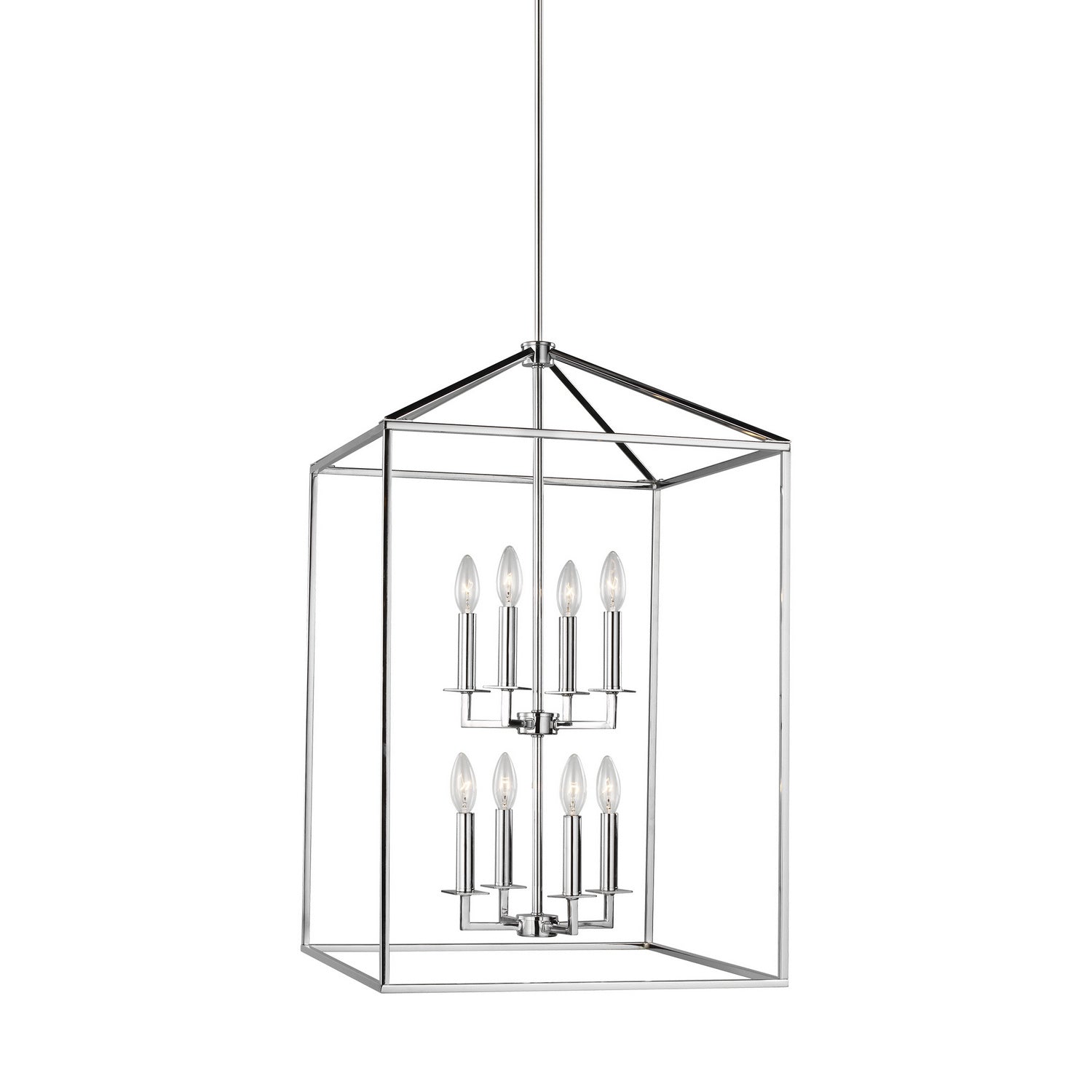 Generation Lighting. - 5115008-05 - Eight Light Hall / Foyer Pendant - Perryton - Chrome