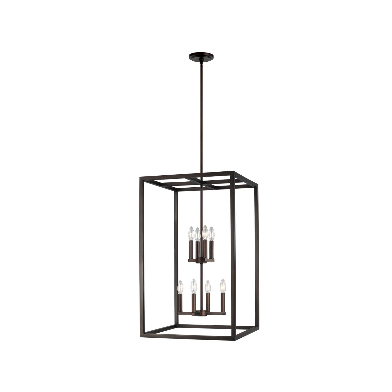 Generation Lighting. - 5134508-710 - Eight Light Hall / Foyer Pendant - Moffet Street - Bronze