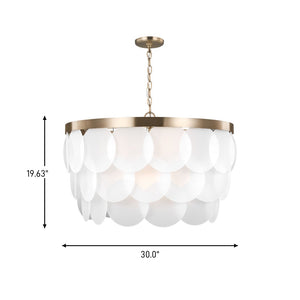 Visual Comfort Studio - 5202508-848 - Eight Light Pendant - Mellita - Satin Brass