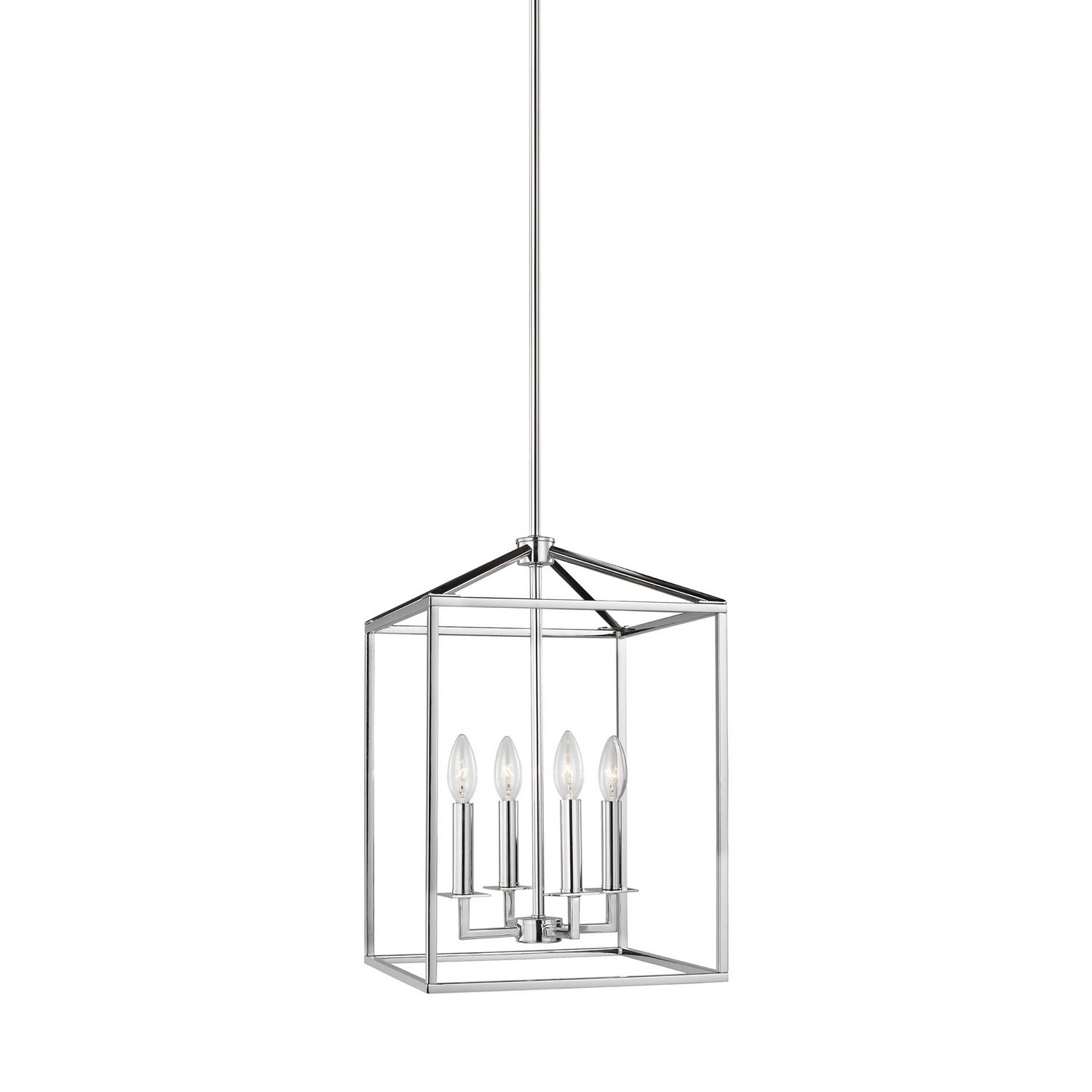 Generation Lighting. - 5215004-05 - Four Light Hall / Foyer Pendant - Perryton - Chrome