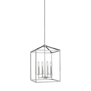 Generation Lighting. - 5215004-05 - Four Light Hall / Foyer Pendant - Perryton - Chrome