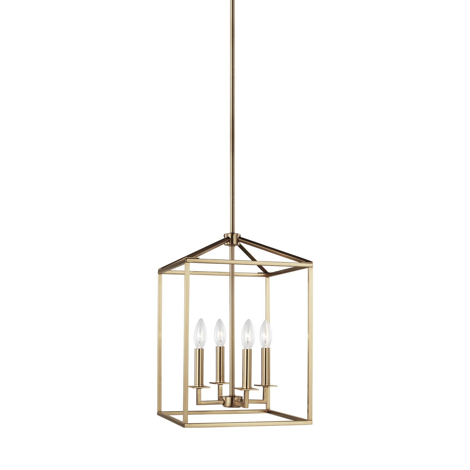 Generation Lighting. - 5215004-848 - Four Light Hall / Foyer Pendant - Perryton - Satin Brass