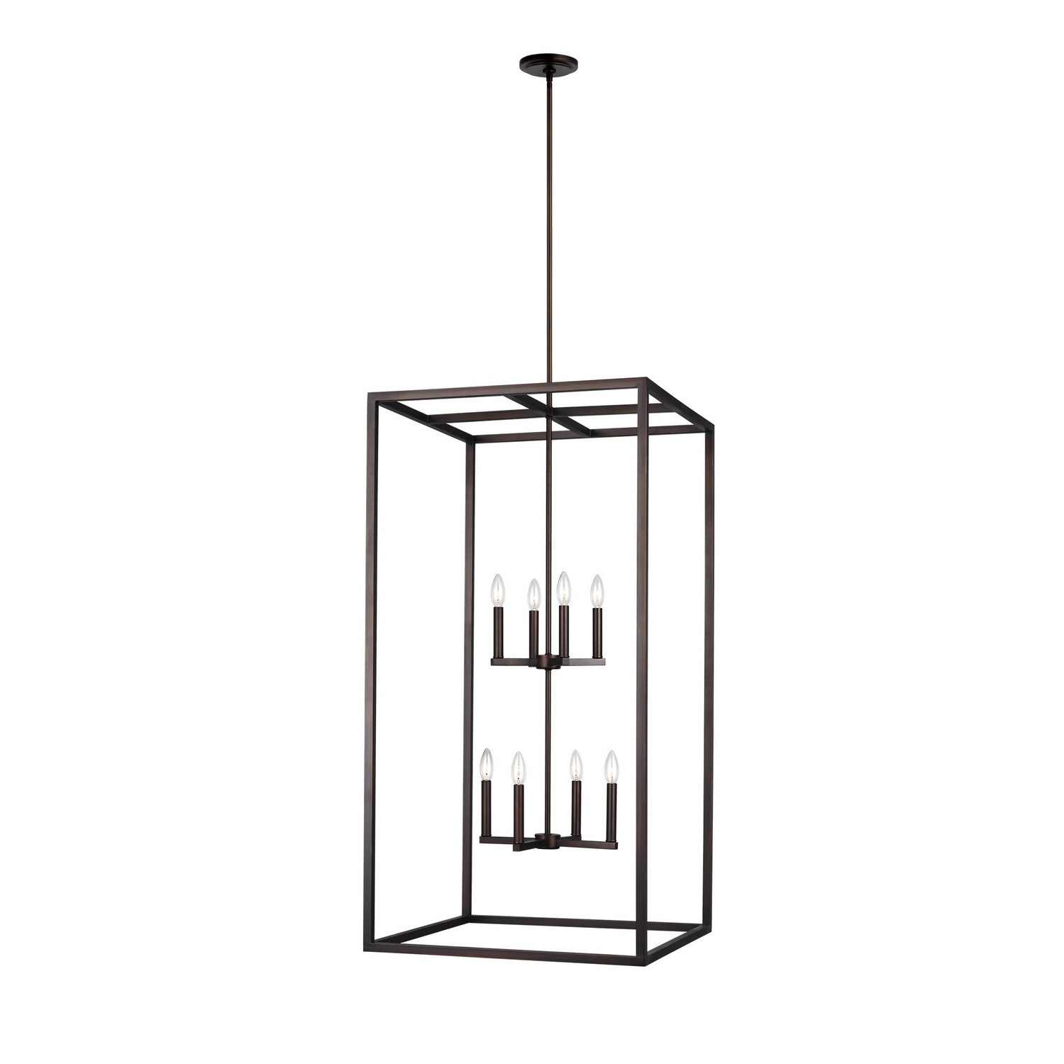 Generation Lighting. - 5234508-710 - Eight Light Hall / Foyer Pendant - Moffet Street - Bronze