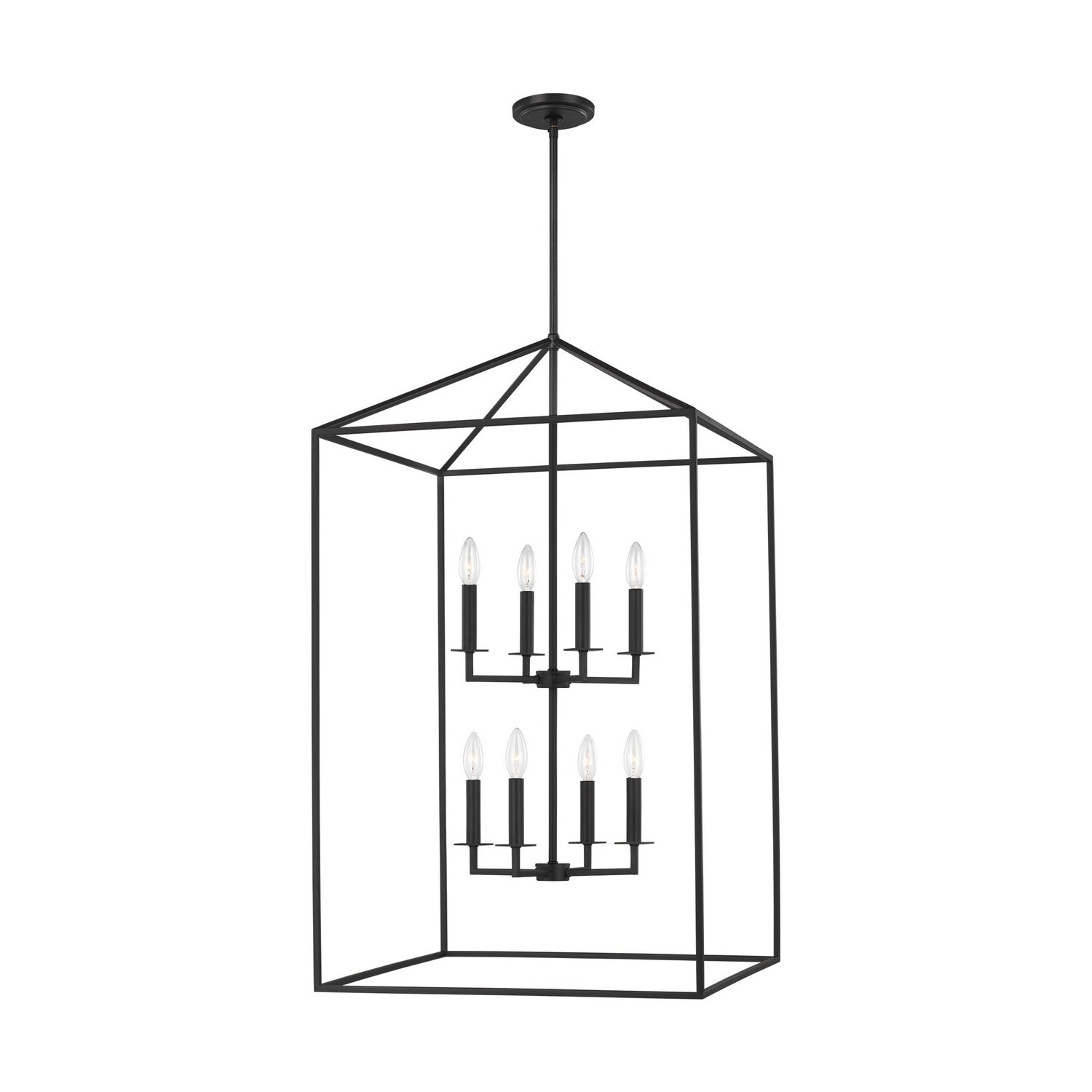 Generation Lighting. - 5315008EN-112 - Eight Light Hall / Foyer - Perryton - Midnight Black