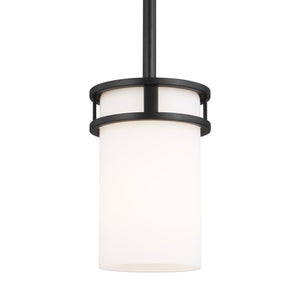 Generation Lighting. - 6121601-112 - One Light Mini-Pendant - Robie - Midnight Black