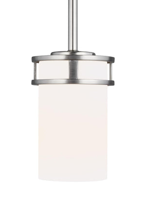 Generation Lighting. - 6121601EN3-962 - One Light Mini-Pendant - Robie - Brushed Nickel