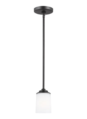 Generation Lighting. - 6130701EN3-112 - One Light Mini-Pendant - Kemal - Midnight Black