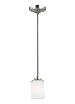 Generation Lighting. - 6130701EN3-962 - One Light Mini-Pendant - Kemal - Brushed Nickel