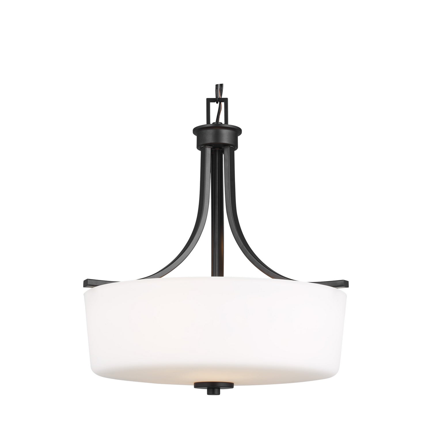 Generation Lighting. - 6528803-112 - Three Light Pendant - Kemal - Midnight Black