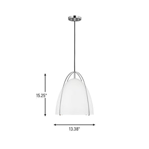 Visual Comfort Studio - 6551801-05 - One Light Pendant - Norman - Chrome
