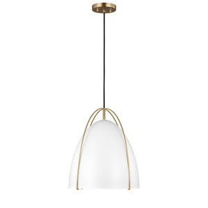 Visual Comfort Studio - 6551801-848 - One Light Pendant - Norman - Satin Brass