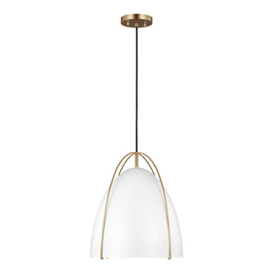 Visual Comfort Studio - 6551801EN3-848 - One Light Pendant - Norman - Satin Brass