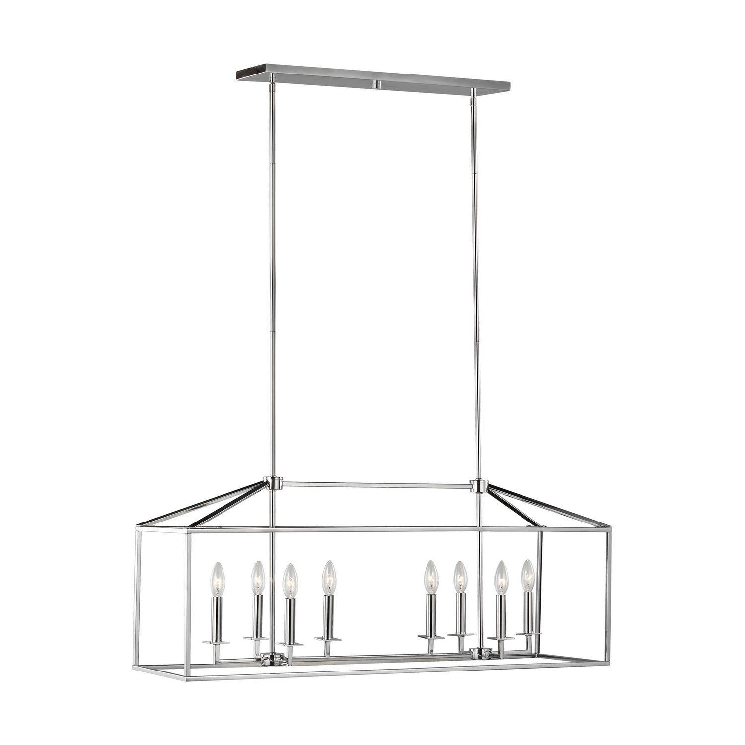 Generation Lighting. - 6615008-05 - Eight Light Island Pendant - Perryton - Chrome