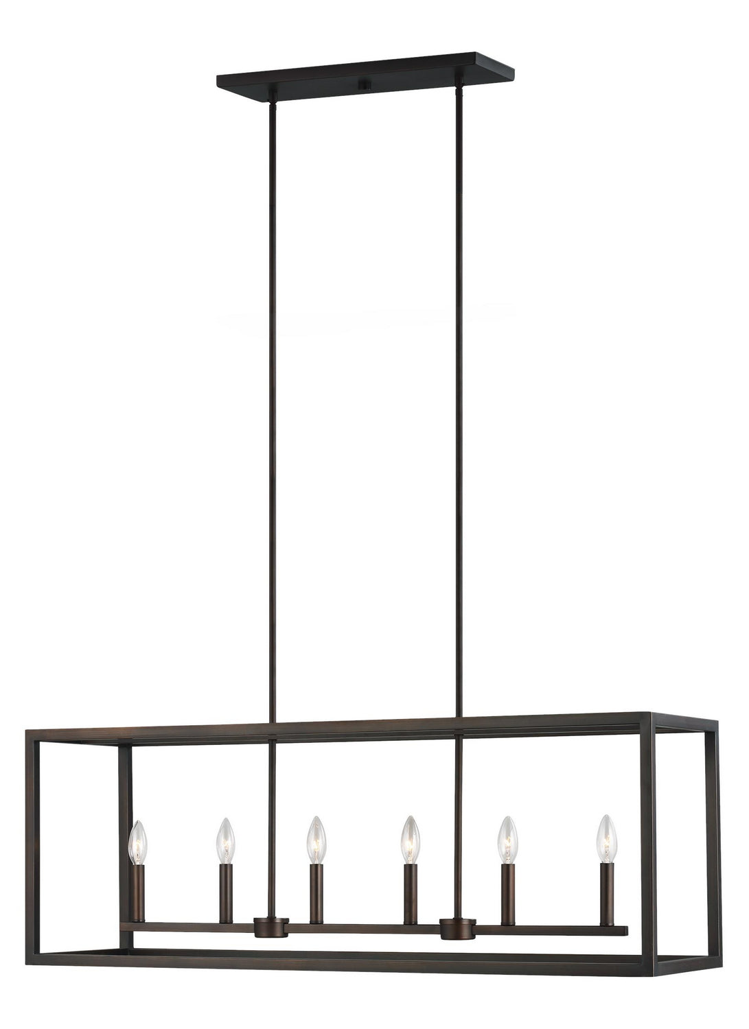 Generation Lighting. - 6634506EN-710 - Six Light Island Pendant - Moffet Street - Bronze