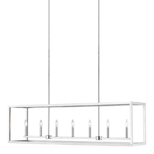 Generation Lighting. - 6634507-962 - Seven Light Island Pendant - Moffet Street - Brushed Nickel