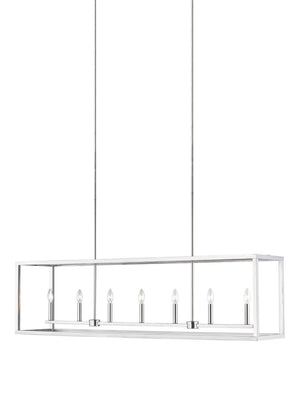 Generation Lighting. - 6634507EN-962 - Seven Light Island Pendant - Moffet Street - Brushed Nickel