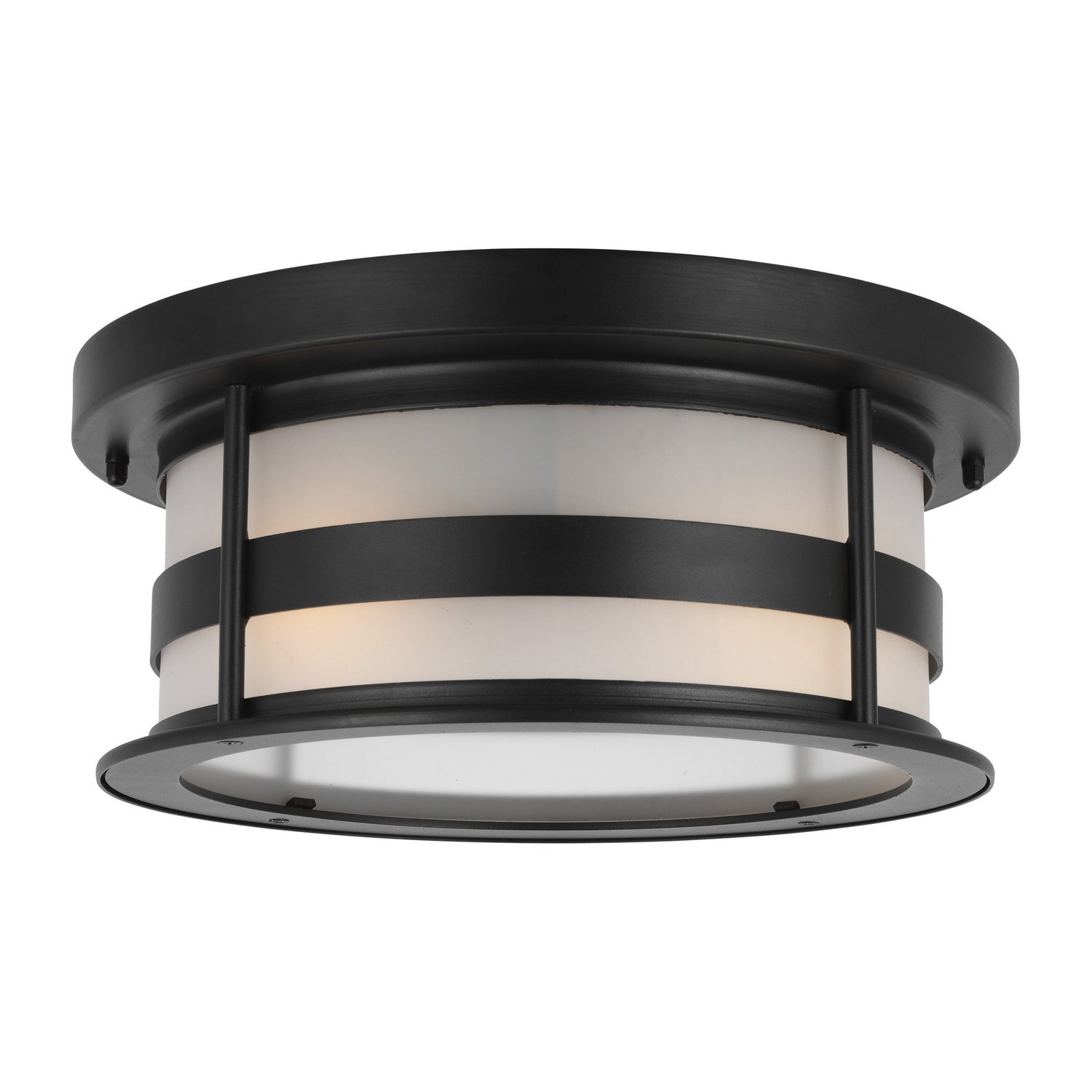 Generation Lighting. - 7890902-12 - Two Light Outdoor Flush Mount - Wilburn - Black