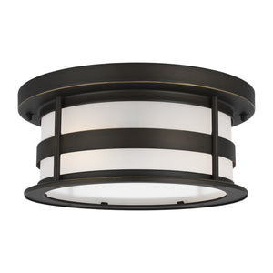 Generation Lighting. - 7890902-71 - Two Light Outdoor Flush Mount - Wilburn - Antique Bronze