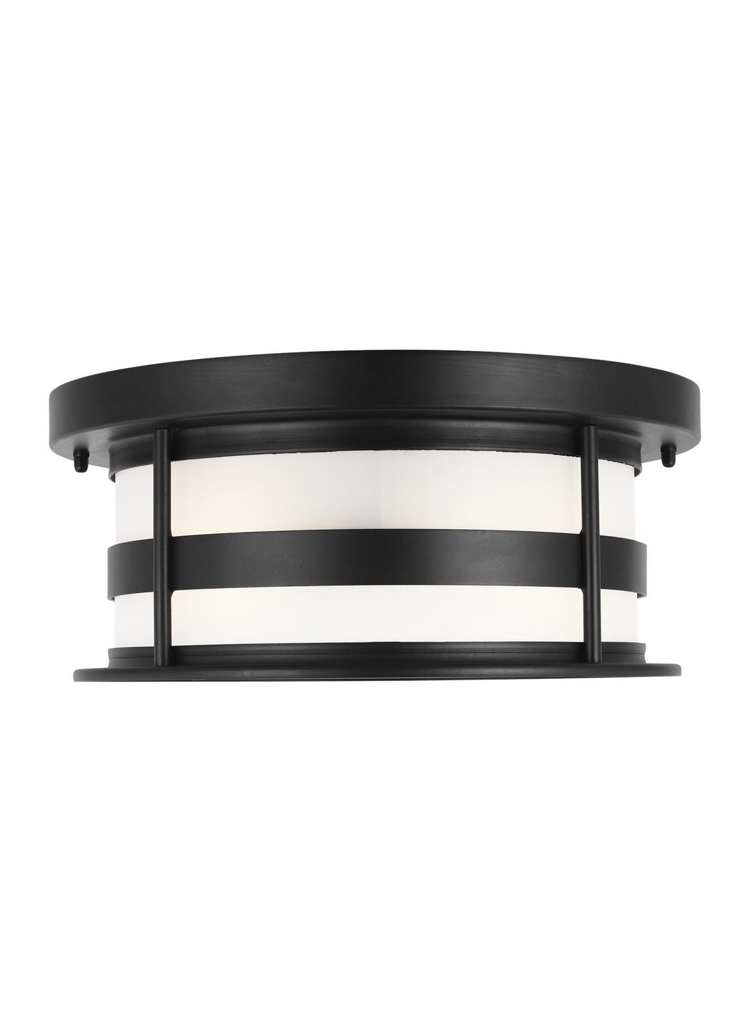 Generation Lighting. - 7890902EN3-12 - Two Light Outdoor Flush Mount - Wilburn - Black