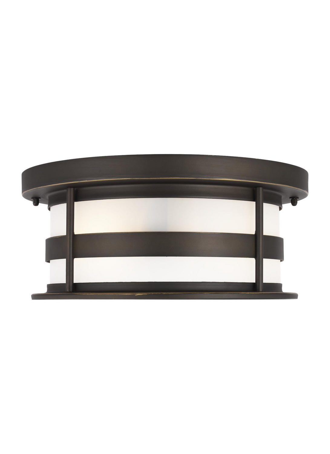 Generation Lighting. - 7890902EN3-71 - Two Light Outdoor Flush Mount - Wilburn - Antique Bronze