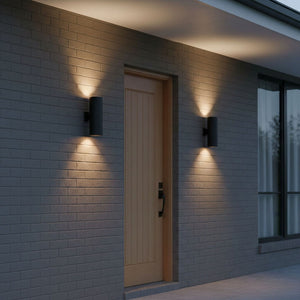 Visual Comfort Studio - 8313902-12 - Two Light Outdoor Wall Lantern - Outdoor Cylinders - Black