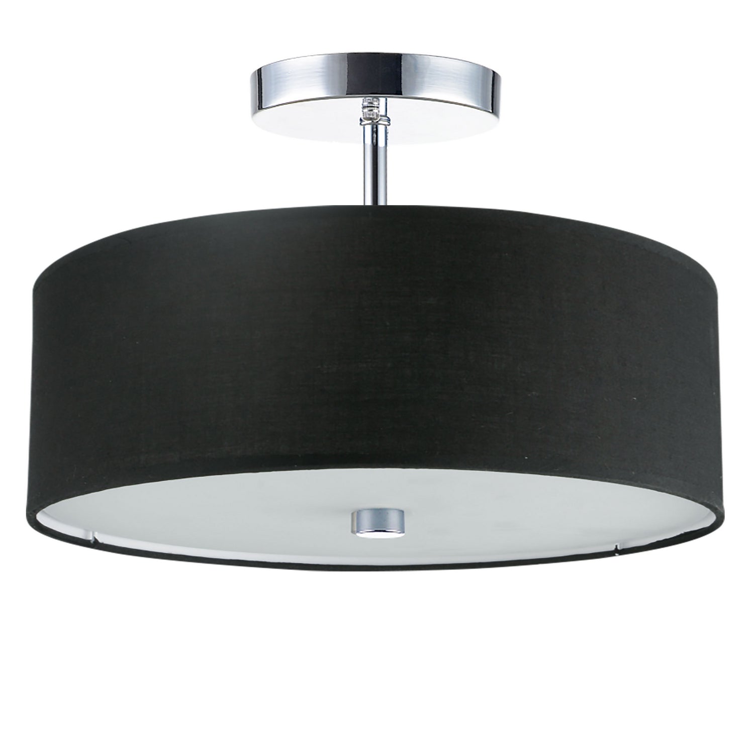 Dainolite Ltd - 571-143SF-PC-BK - Three Light Semi-Flush Mount - Everly - Black