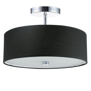 Dainolite Ltd - 571-143SF-PC-BK - Three Light Semi-Flush Mount - Everly - Black