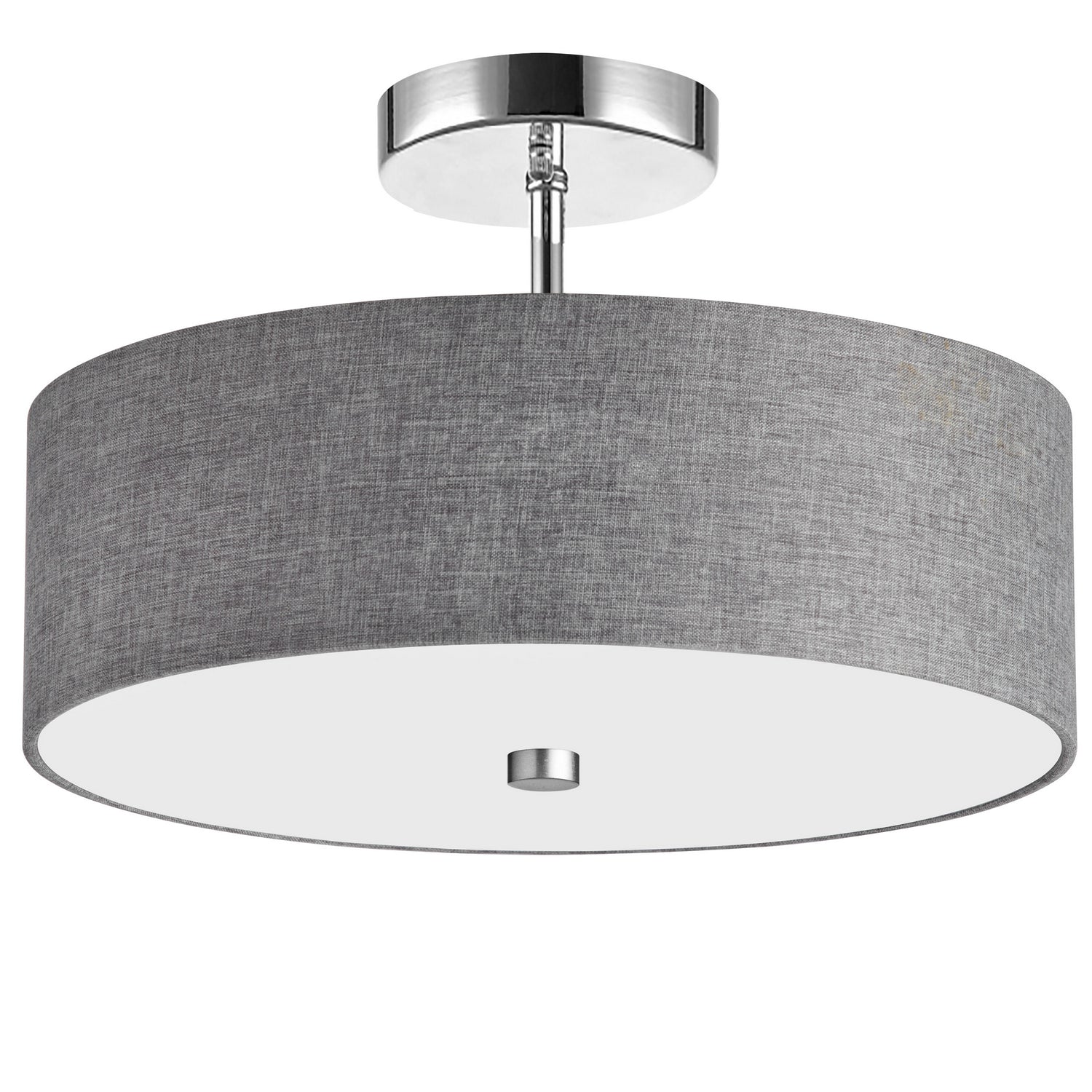 Dainolite Ltd - 571-143SF-PC-GRY - Three Light Semi-Flush Mount - Everly - Grey