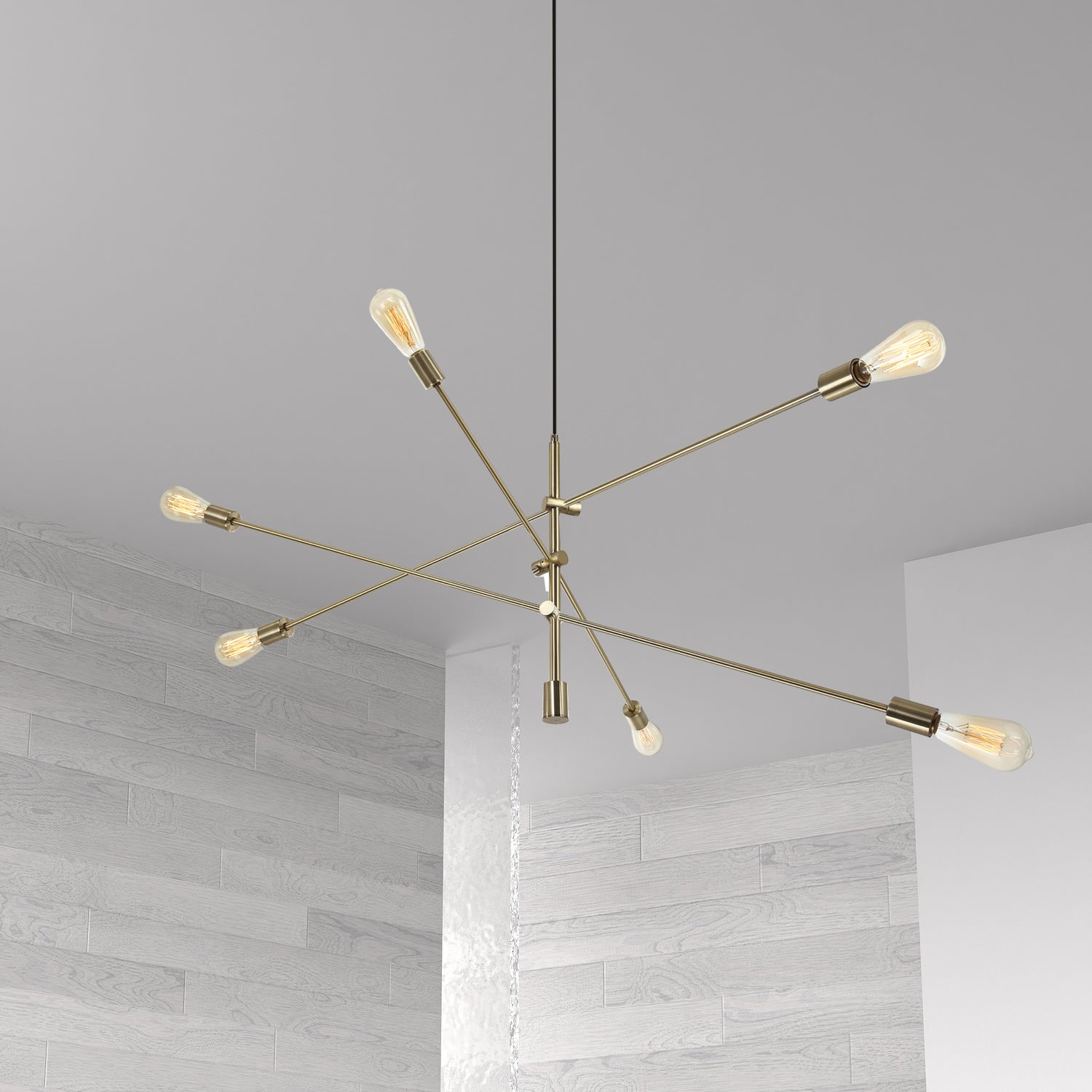 Dainolite Ltd - 816P-AGB - Six Light Pendant - Aged Brass